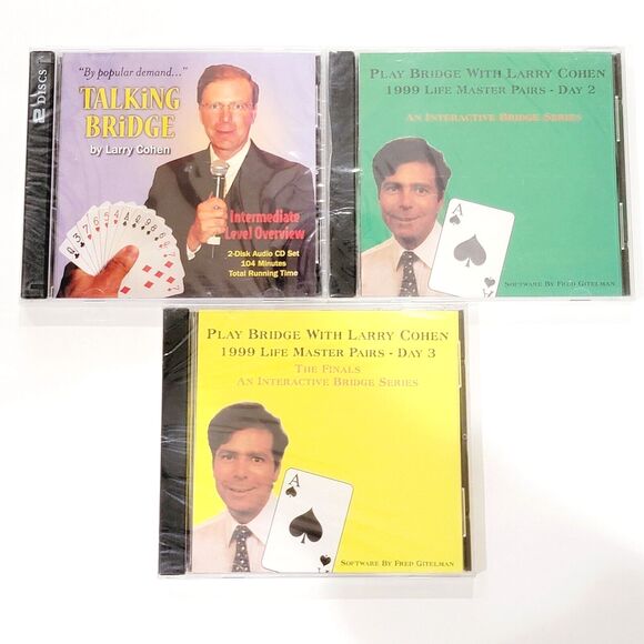 Play Bridge with Larry Cohen CD 1999 Life Master Pairs Day 2 & 3 CD Rom Lot Of 3 - Picture 1 of 14
